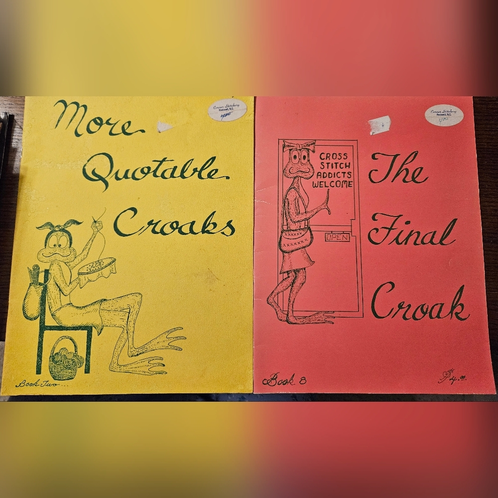 Frog Quotable Croaks Counted Cross Stitch Charts Leaflets